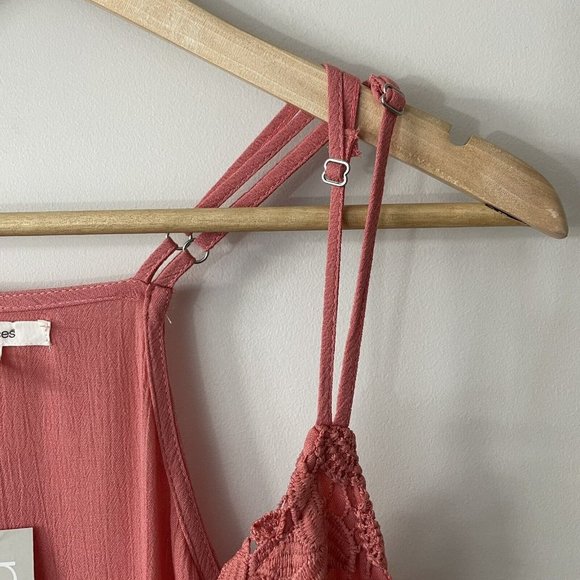 🌸BNWT!🌸 Maurices Boho Midi Dress XL Pink Crochet - Picture 9 of 13